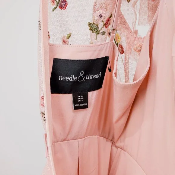 Needle & Thread Pink Floral Maxi Dress - Picture 4 of 10